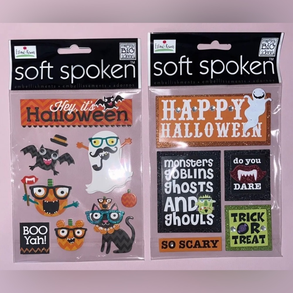 The Happy Planner Sticker Sheet Halloween Time & So Scary 12 Adhesive 2 Pack NEW